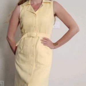 Belted Yellow Utility Dress 💛